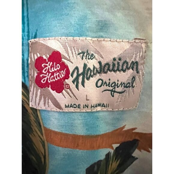 Hilo Hattie Men Vintage Tiki Hawaiian Aloha Button Up Shirt XL Pocket Cotton USA - Picture 7 of 8